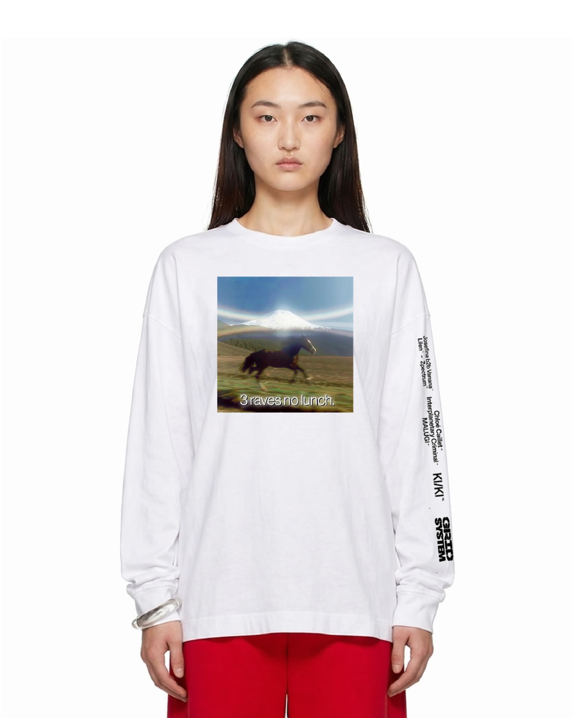 Polera THE GRID SYSTEM 3 Raves no lunch — Front