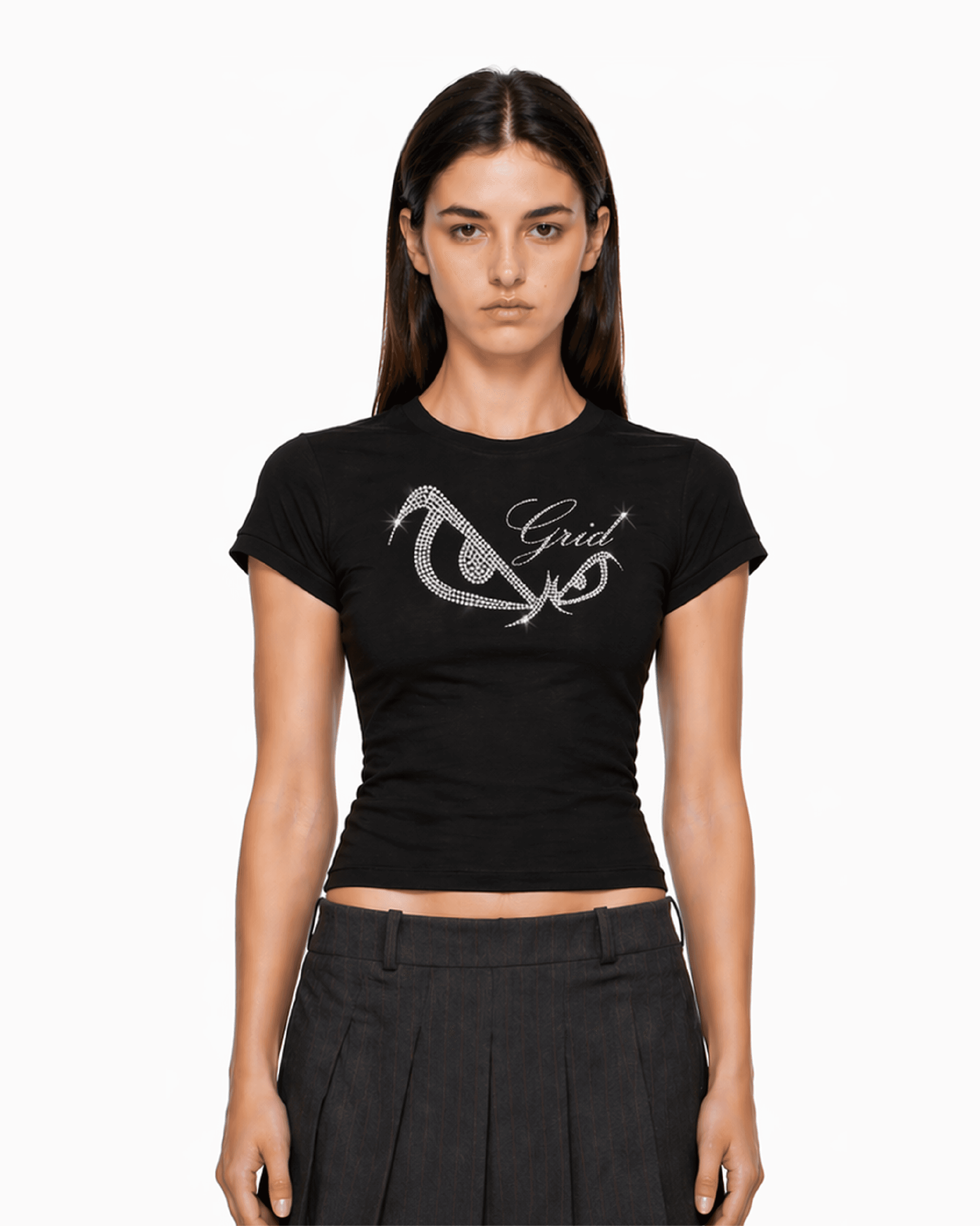Polera THE GRID SYSTEM Baby Tee — FRONT