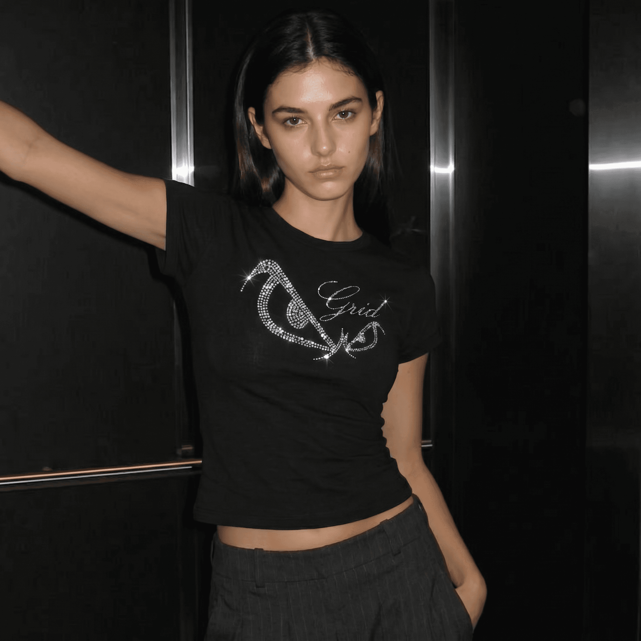 Polera THE GRID SYSTEM Baby Tee — Vista
